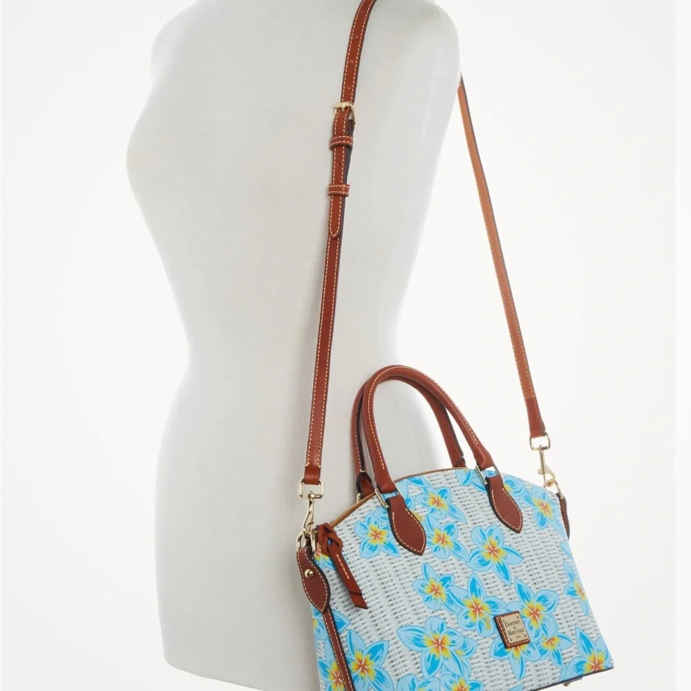 Dooney & Bourke Plumeria Geena Satchel Sky BLUE - Picture 3 of 3